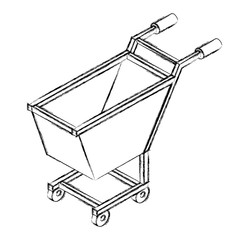 shopping cart isometric icon vector illustration design