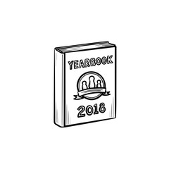 Yearbook hand drawn outline doodle icon