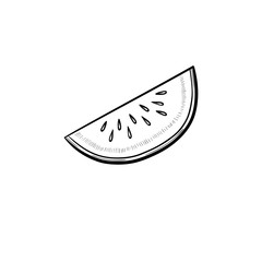 Honeydew hand drawn outline doodle icon