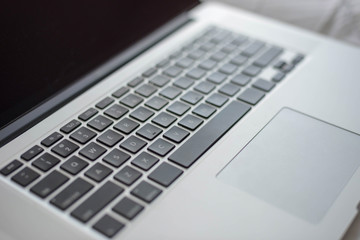 Fototapeta premium Closeup of laptop computer keyboard