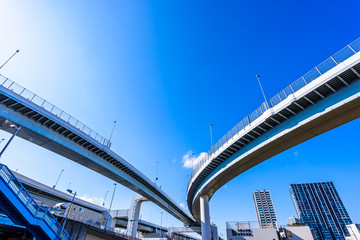 Naklejka premium 東雲ジャンクション Elevated expressway