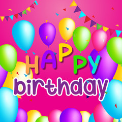 Happy Birthday Colorful Background