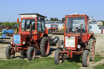 Naklejka premium Tractor. Agricultural machinery.