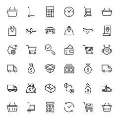 Online shopping flat icon