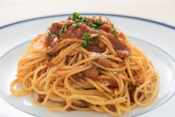 ミートソースパスタ