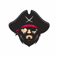 Pirates vector logo icon illustration
