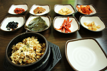 Korean Style Seafood Dish / Rice Topped with Cheese and Murex