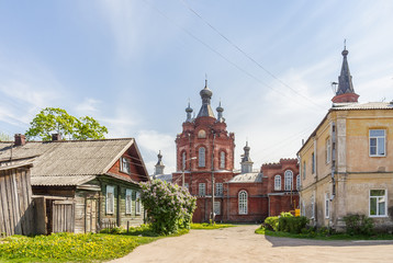 Fototapeta na wymiar Znamensky Nunnery, The Cathedral of the Ascension in Ostashkov, Russia