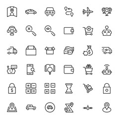 Fototapeta premium Online shopping flat icon