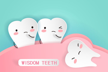wisdom teeth with health concept