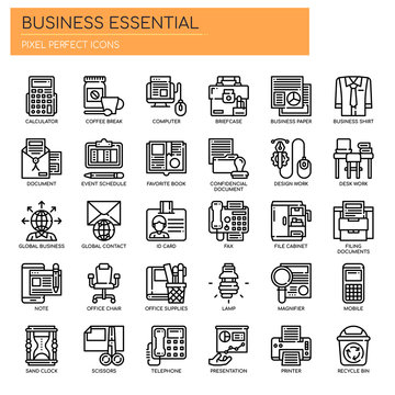 Business Essential , Thin Line and Pixel Perfect Icons.