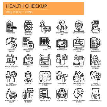 Health Checkup , Thin Line and Pixel Perfect Icons.
