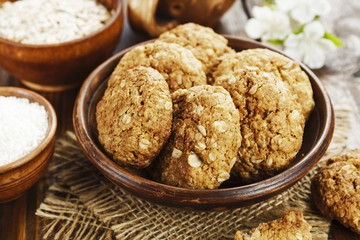 Oatmeal cookies with coconut