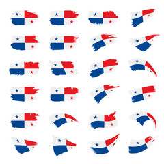 Panama flag, vector illustration
