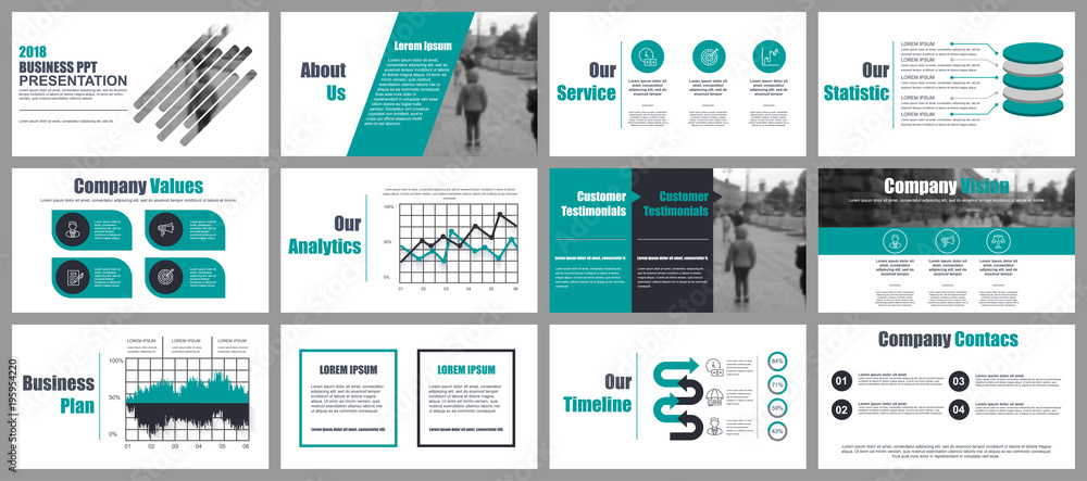 Aufkleber business presentation slides templates from infographic elements. can be used for presentation, flye