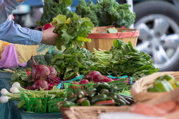 Vegetables for Sale at a Farmers Market.