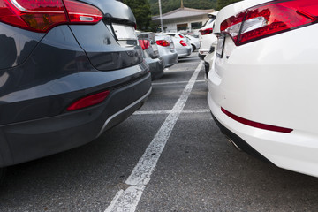 Fototapeta premium Cars on a parking