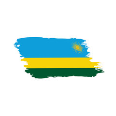Rwanda flag, vector illustration