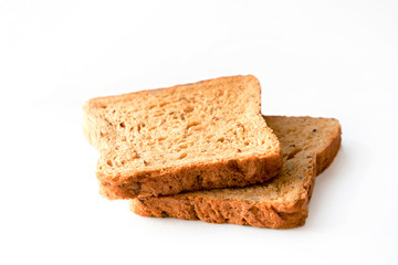 Rye bread slice isolated