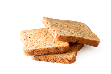 Rye bread slice isolated