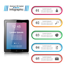 Digital gadget, smartphone tablet icon. Business infographic. Vector eps 10