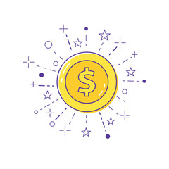 coins vector icon illustration