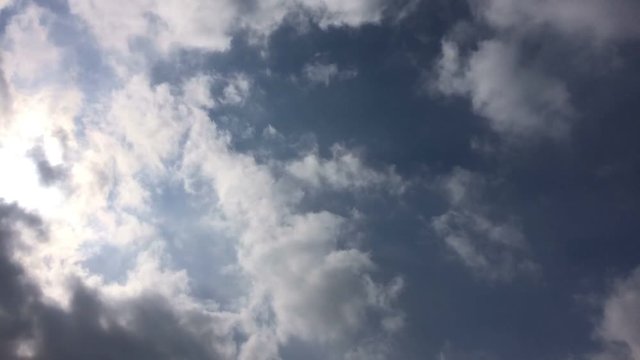 太陽と雲　タイムラプス　北海道