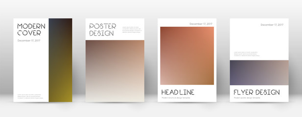 Flyer layout. Minimal bizarre template for Brochure, Annual Report, Magazine, Poster, Corporate Presentation, Portfolio, Flyer. Appealing color transition cover page.
