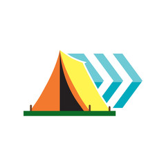 Camping Arrow Logo Icon Design