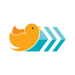 Bird Arrow Logo Icon Design