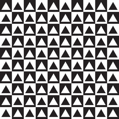 Checkered pattern with triangles