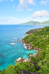 Anse major trail, hiking on nature trail of Mahe, Seychelles