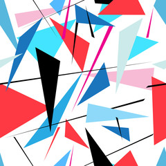Fototapeta premium Vector abstract multicolored geometric pattern
