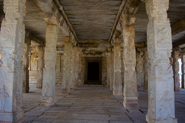 Fototapeta na wymiar Pattabhirama temple interiors, Hampi, Karnataka
