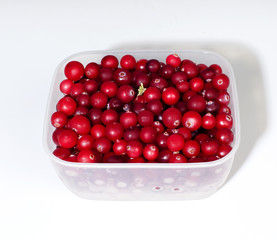 cranberries are fresh in the container