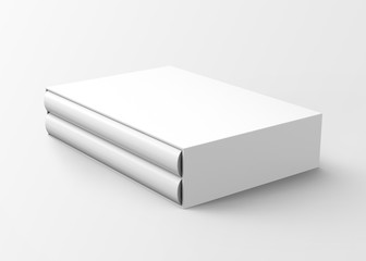 Naklejka premium Blank book with cardboard box cover