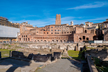 Trajan Market (Mercati di Traiano) near the Roman Forum and Trajan's Column in Rome, Italy