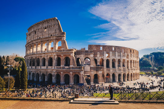 The Roman Colosseum in Rome, Italy HDR image