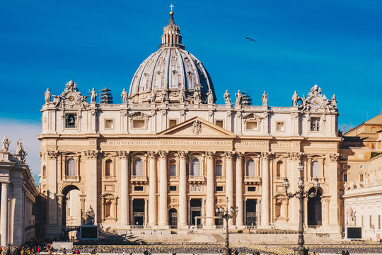 St. Peter's Basilica in the Vatican City in Rome, Italy
