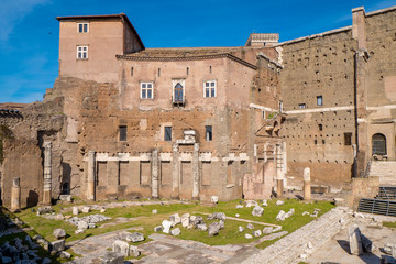 The Augustus Forum (Foro di Augusto) near the Roman Forum in Rome, Italy