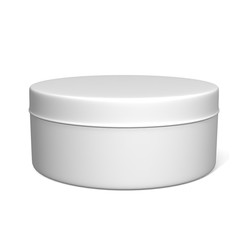 realistic round open white box of cookies, 3d Illustration Isolated On White Background. Mock Up Template Ready For Your Design.