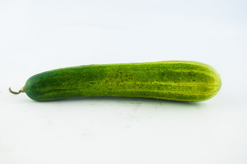 cucumber sliced isolated on white background clipping path
