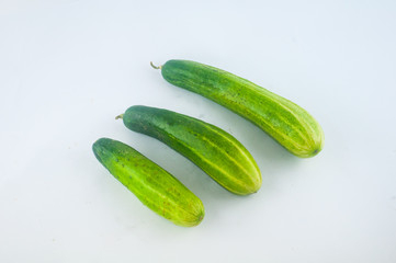 cucumber sliced isolated on white background clipping path
