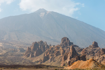 Roques de Garcia and El Teide Volcano, Tenerife Island, Spain
