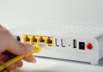 Socket for internet connection