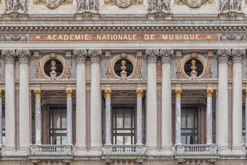 Fototapeta na wymiar Paris, Opera house, Opera Garnier and the National Academy of Music, France 