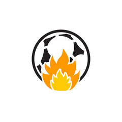 Fire Soccer Logo Icon Design