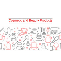 Background with spa icons.