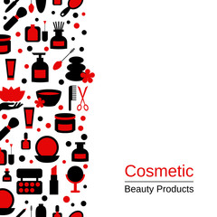 Background with spa icons.