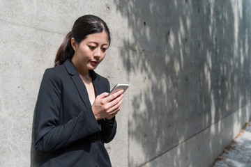 Business woman having phone conversation